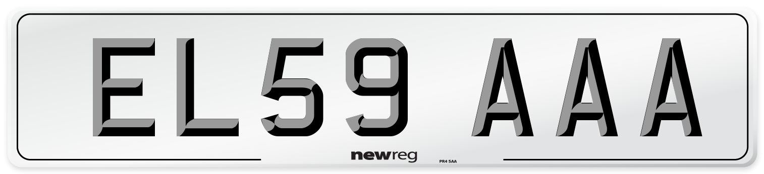 EL59 AAA Number Plate from New Reg